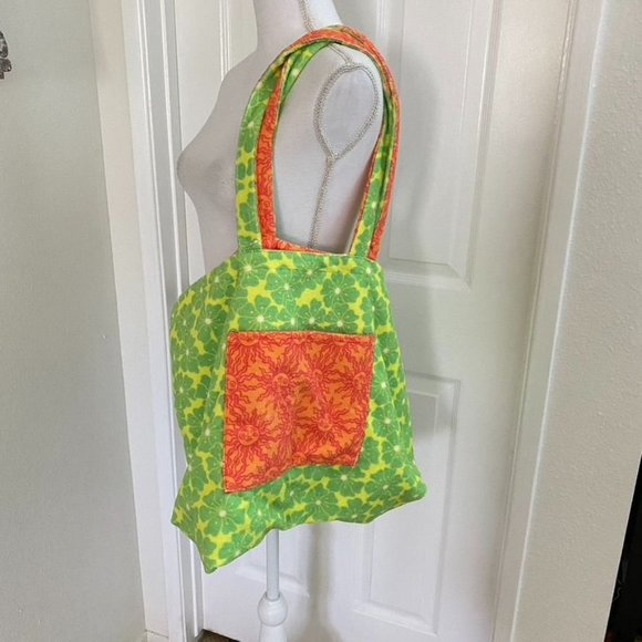 Lucky Printed Terrycloth Reversible Tote Bag Large Beach Poolside B2 - Picture 7 of 9